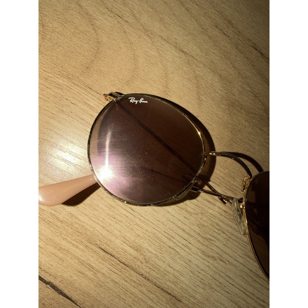 RAY BAN RB3447 112/68F 50-12mm Gold Frame with Pink Flash Lens - Picture 3 of 7